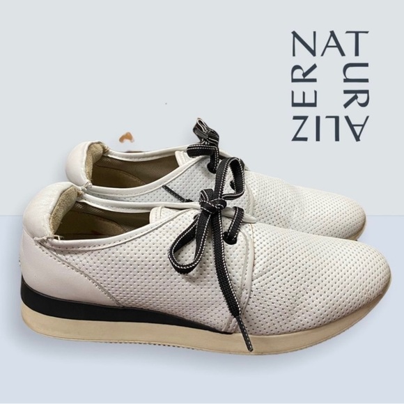 Naturalizer Shoes - Naturalizer Perforated White Leather‎ Sneakers size 12 M